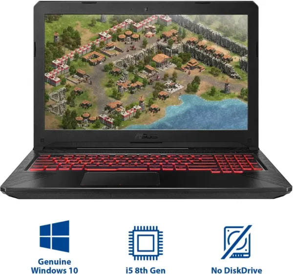 ASUS TUF Intel Core i5 8th Gen 8300H - (8 GB/1 TB HDD/128 GB SSD/Windows 10 Home/4 GB Graphics/NVIDIA GeForce GTX 1050Ti) FX504GE-E4366T Gaming Laptop  (15.6 inch, Black Metal, 2.3 kg)  (Unboxed) - Image 6