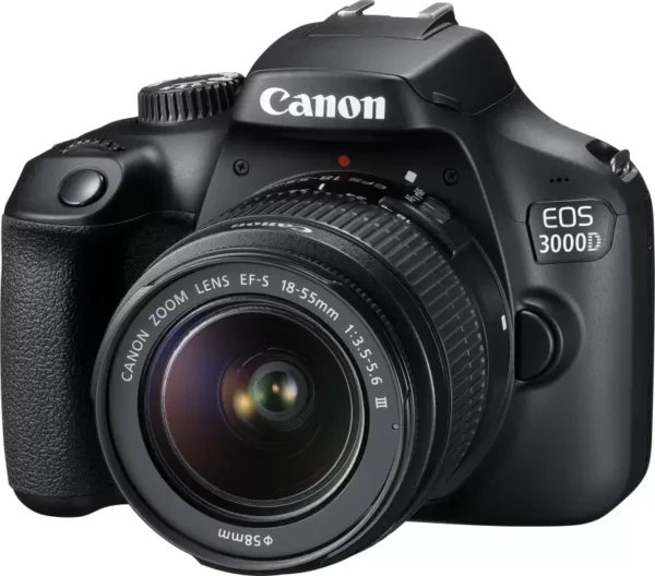 Canon EOS 3000D Black DSLR Camera 1 Camera Body, 18 - 55 mm Lens (Unboxed) - Image 2