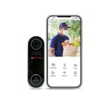 CP PLUS Smart WiFi Wireless Video Doorbell | 2MP Full HD Video | Super Wide View Angle | Night Vision | Real-Time Two-Way Audio | SD Slot up to 128GB | 20 Chime Melodies - CP-L23, Black