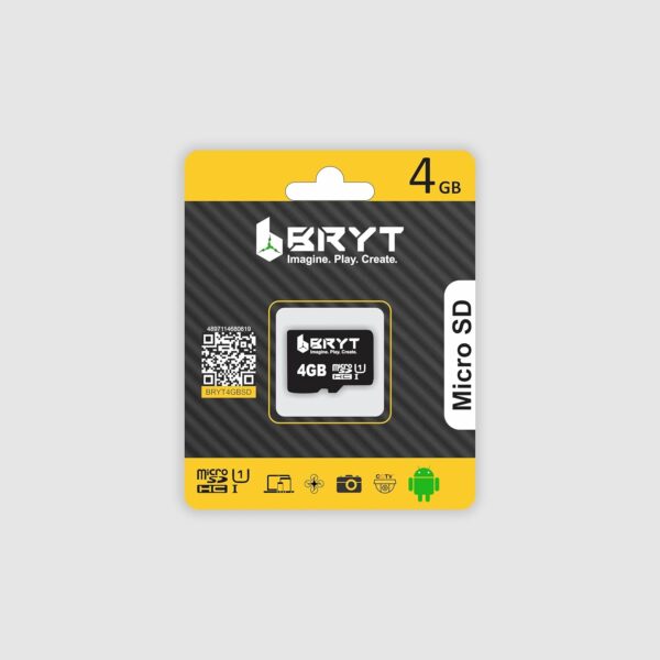 BRYT 4GB MSD SDHC UHS-1 Memory Card