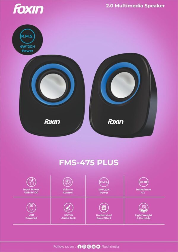Foxin FMS- 475 Plus 2.0 Multimedia Speaker