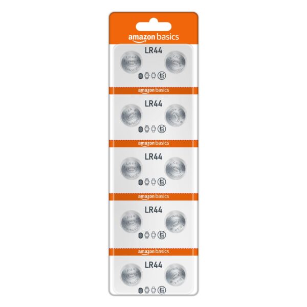 Amazon Basics Long-Lasting LR44 Alkaline Coin Cell Batteries