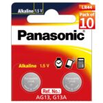 Panasonic LR44 Alkaline Coin Batteries