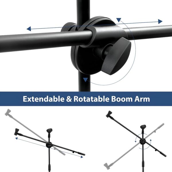 Powerpak MS-1001 3 Leg Boom Dual Microphone Stand