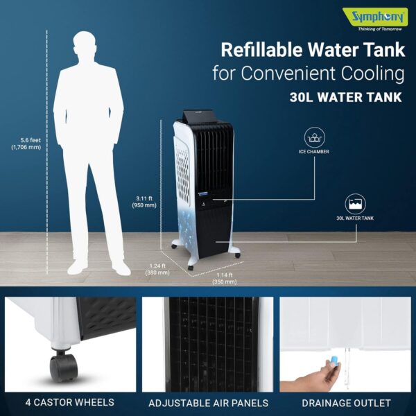 Symphony Diet 3D 30i Portable Tower Air Cooler