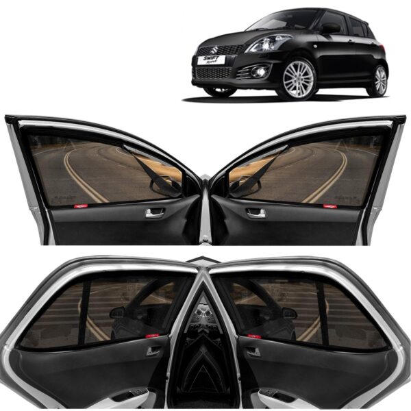 KINGSWAY Swift Car Sun Shade Zipper Magnetic Curtain