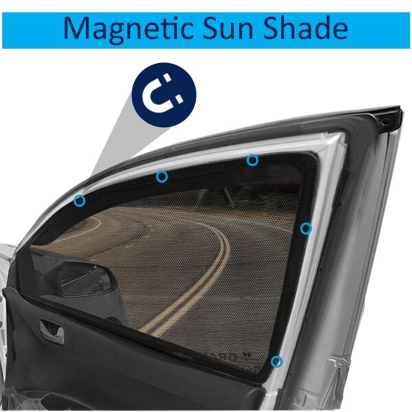 KINGSWAY Swift Car Sun Shade Zipper Magnetic Curtains