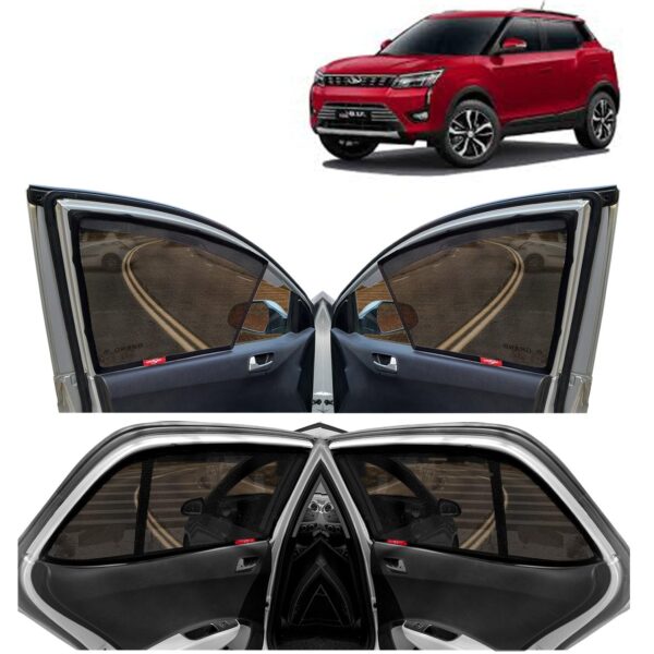 KINGSWAY XUV 300 Car Sun Shade Half Cut Magnetic Curtains